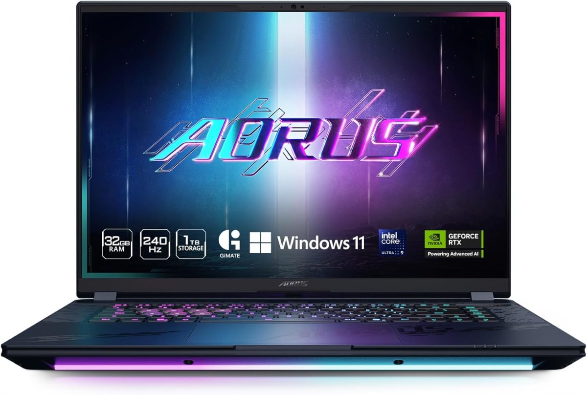 جيجابايت لابتوب اوروس ماستر 16 للالعاب - 240Hz 2560x1600 OLED - انفيديا جيفورس RTX 5070 Ti - انتل كور الترا 9 275HX - 1TB SSD مع 32GB DDR5 RAM - ويندوز 11 هوم AD (اوروس ماستر 16 BXH-C4USE64SH)