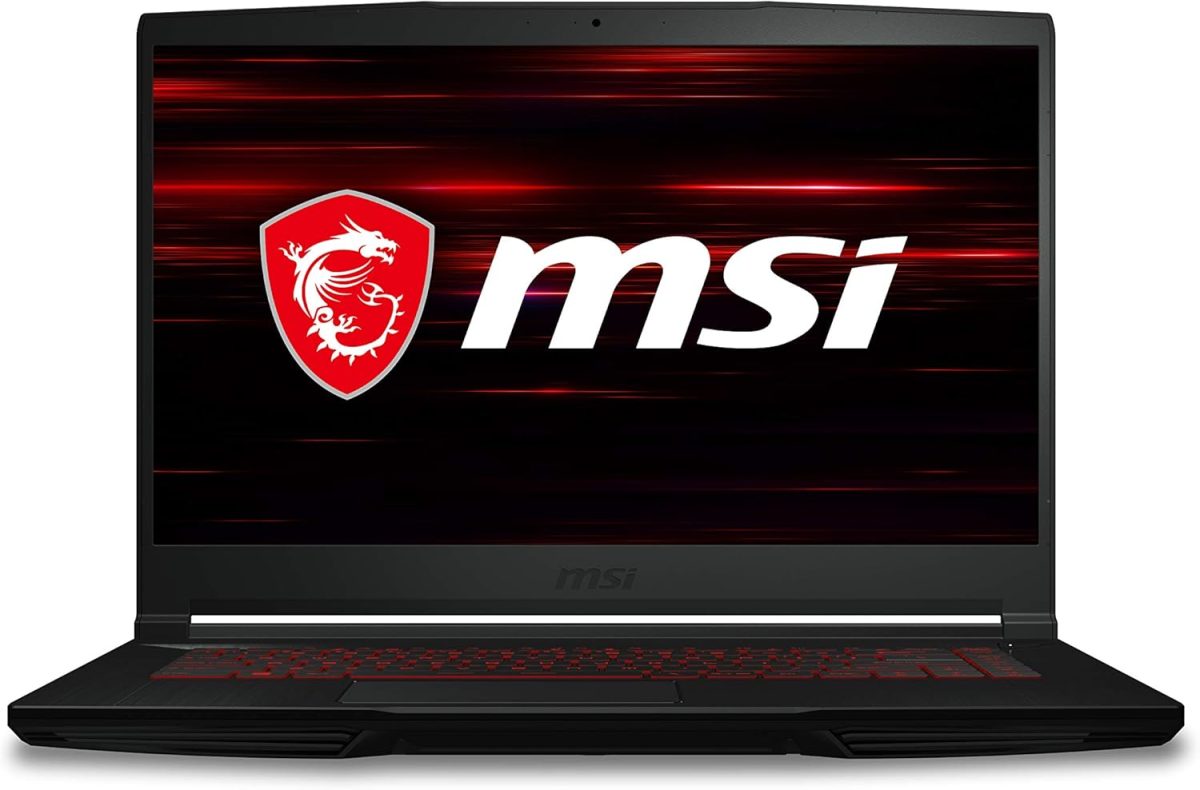 MSI لابتوب العاب GF63 رفيع 10SC-059UK FHD 60Hz 45% NTSC IPS-Level 15.6 انش (انتل i5-10300H، انفيديا جيفورس GTX1650 4GB، ذاكرة مستديمة 256GB PCIe جيل 3×4 SSD، 8GB RAM، واي فاي 6، 51 Whr) اسود
