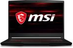 MSI لابتوب العاب GF63 رفيع 10SC-059UK FHD 60Hz 45% NTSC IPS-Level 15.6 انش (انتل i5-10300H، انفيديا جيفورس GTX1650 4GB، ذاكرة مستديمة 256GB PCIe جيل 3×4 SSD، 8GB RAM، واي فاي 6، 51 Whr) اسود