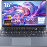 لابتوب اومنيكا i5 2025 بشاشة 16 انش بتردد 3.60GHz وذاكرة RAM 16GB وSSD 512GB FHD 1920×1200 وزاوية مفتوحة 180 درجة وكيبورد باضاءة خلفية للعمل والطلاب