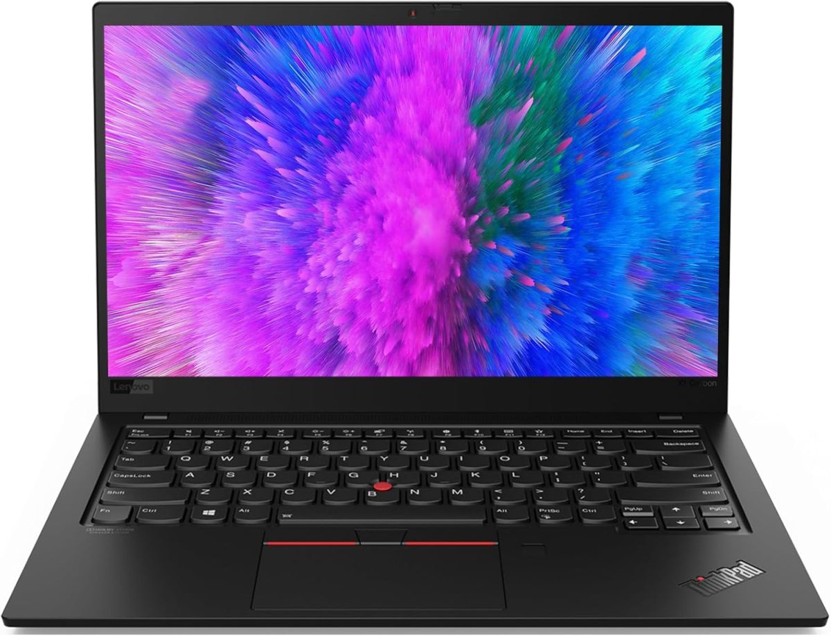 لينوفو لابتوب ثينك باد X1 كربون 20QES8X600، شاشة 14 انش FHD ومعالج i5-8265U وذاكرة RAM 8GB وSSD 512GB وويندوز 10 برو، اسود (مجدد)