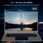 ⁦Exilapsire 14.1 inch Laptop Computer,Celeron Quad-Core Up to 2.2 GHz,4GB RAM and 320GB SSD,W11 Laptop Computers with FHD IPS,Slim and Lightweight Notebook,Work and Students laptops,Gray,WPS⁩ - الصورة ⁦5⁩