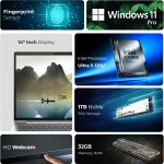 ⁦HP لابتوب برو بوك 440 G11 بشاشة 14 انش ومعالج انتل الترا 5-125U وذاكرة RAM DDR5 سعة 32GB وSSD 1TB وويندوز 11 برو (يتضمن حامل لابتوب + ماوس لاسلكي + مضاد للفيروسات + قاعدة ماوس) - 9Y7Q2ET⁩ - الصورة ⁦3⁩
