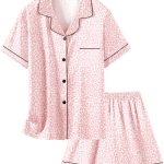 بيجامة ساتان للبنات والنساء، ملابس نوم حريرية بأزرار سفلية للمراهقين،مناسب للأمهات في عيد الأم،S، من شبتا