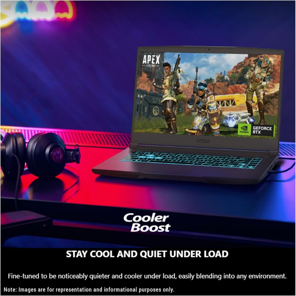 ⁦MSI لابتوب العاب رفيع A15 بالذكاء الاصطناعي، AMD رايزن 9 8945HS، 64GB DDR5 RAM، 4TB PCIe SSD، شاشة 15.6 انش FHD (1920x1080) 144Hz IPS، انفيديا جي فورس RTX 4060، كيبورد باضاءة خلفية، W11 برو، اسود⁩ - الصورة ⁦2⁩