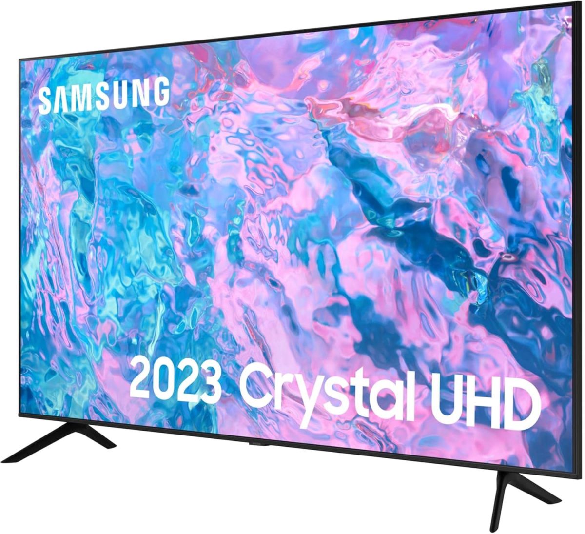 ⁦سامسونج تلفزيون ذكي CU7100 UHD HDR 65 بوصة (2023) - معالج كريستال 4 كيه، صوت تكيفي، بوركولور، موزع تلفزيون العاب مدمج، بث التلفزيون الذكي وتطبيقات مكالمات الفيديو ومحسن تباين الصور⁩ - الصورة ⁦3⁩