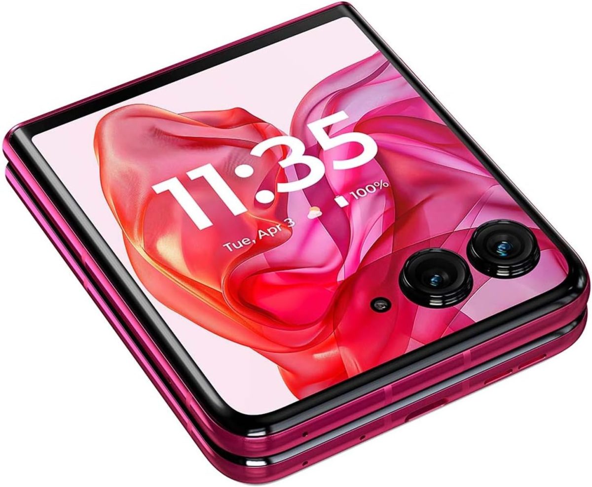 ⁦موتورولا رازر 50 الترا 5G، ذاكرة RAM 12GB+12GB، روم 512GB، سناب دراجون 8s الجيل الثالث، شاشة 6.9 + 4 انش، توربو باور 45 واط، اندرويد 14، زهري فاقع⁩ - الصورة ⁦5⁩