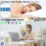 ⁦اكسيفور ساعة ذكية لتتبع اللياقة البدنية مع عداد الخطوات والسعرات الحرارية وساعة توقيت IP68 مع مراقب لمعدل ضربات القلب وتتبع النوم واعدادات خلفية الاكسجين في الدم، سوار ذكي لاندرويد/اي او اس (اسود)⁩ - الصورة ⁦5⁩