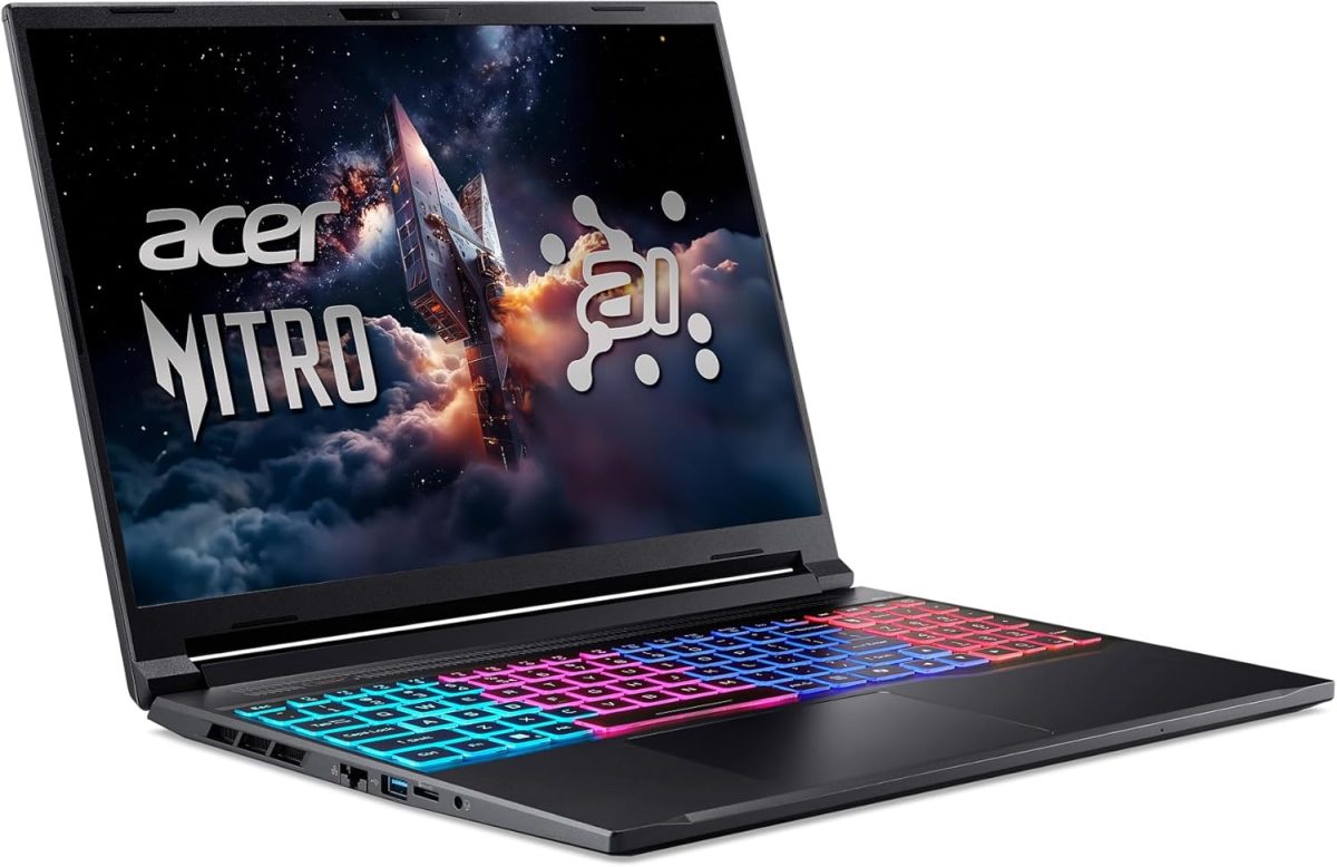⁦ايسر لابتوب العاب نيترو في 16S بالذكاء الاصطناعي | معالج AMD رايزن 7 260 | وحدة معالجة الرسومات الجرافيكية انفيديا جيفورس RTX 5060 (572 AI Tops) | شاشة 16 انش WUXGA IPS 180Hz | 32GB DDR5 | 1TB جيل 4⁩ - الصورة ⁦10⁩