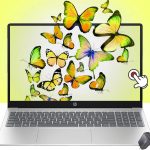 HP لابتوب للاعمال بشاشة لمس 15.6 انش ومعالج i3-1215U سداسي النواة (يتفوق على i5 1135G7) وذاكرة RAM 16GB وSSD 1TB وويندوز 11 برو لون فضي انيق مع شاحن