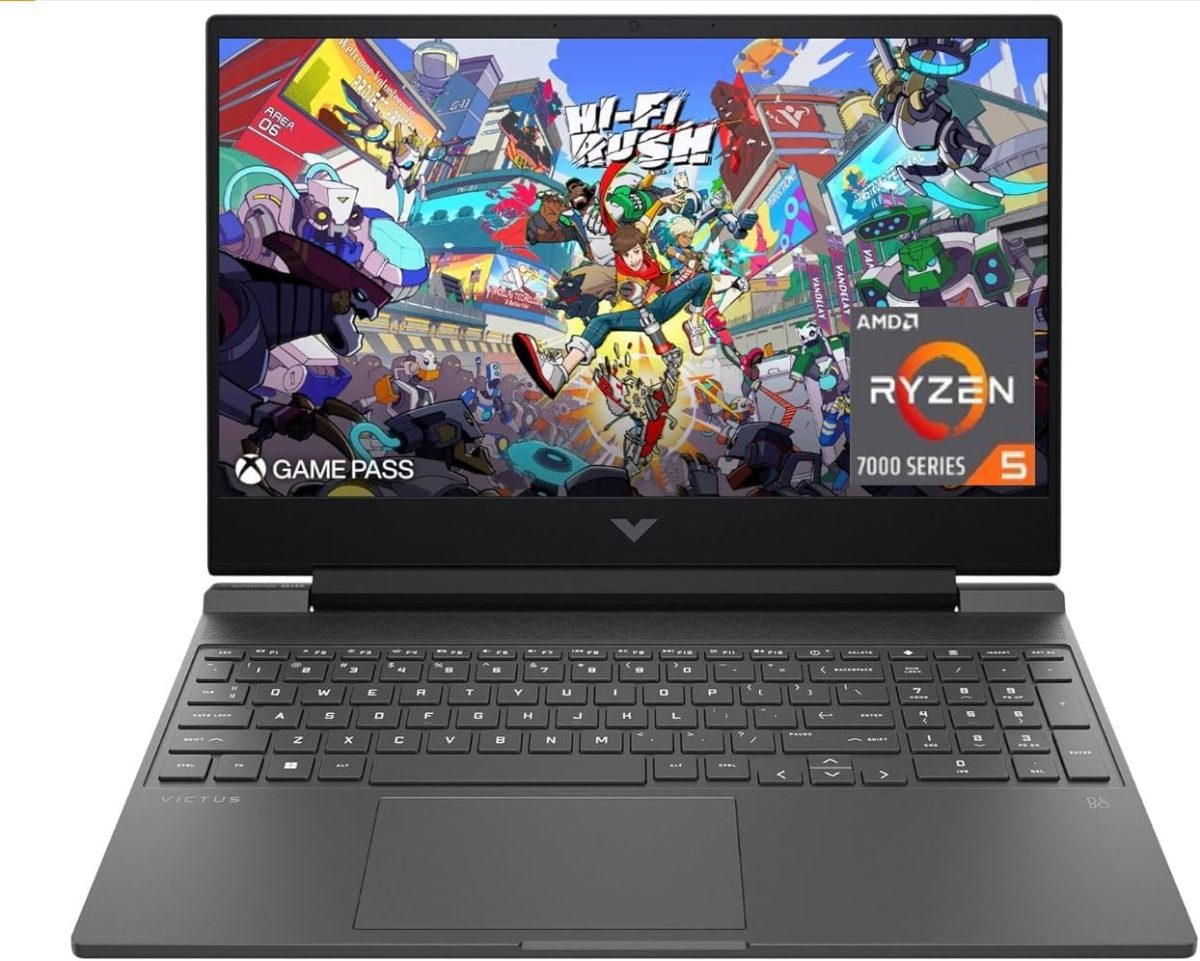 HP لابتوب العاب فيكتس 15.6 انش 144Hz FHD، AMD رايزن 5 7535HS، 32GB DDR5 RAM، 1TB SSD، AMD راديون RX 6550M، بيتس RTX 2050، كيبورد باضاءة خلفية، ويندوز 11 برو، فضي ميكا