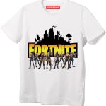 تي شيرت قطني بتصميم شخصيات فورتنايت للاطفال من الدايسينيو | شعار فورتنايت الجديد مع شخصيات | باتل رويال | لعبة فيديو للاطفال