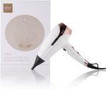 GHD مجفف شعر من هيليوس - ابيض، مجفف شعر احترافي، تدفق هواء قوي، تصفيف مع السرعة والتحكم، لمعان اكثر بنسبة 30%