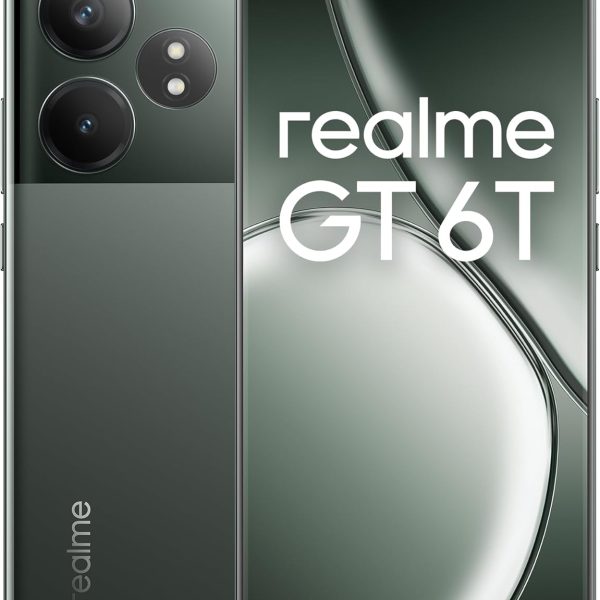 ريلمي جوال جي تي 6T ثنائي شرائح الاتصال بذاكرة روم 256GB وذاكرة RAM 8GB (جي اس ام فقط | بدون سي دي ام ايه) هاتف ذكي 5G مفتوح من المصنع (اخضر رازر) - اصدار عالمي