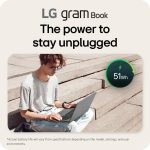 ⁦LG لابتوب جرام بوك خفيف الوزن 15 انش، معالج انتل كور i5-1334U، ويندوز 11 هوم، ذاكرة رام 8 جيجا، 256 جيجا اس اس دي - فضي تيتان⁩ - الصورة ⁦15⁩