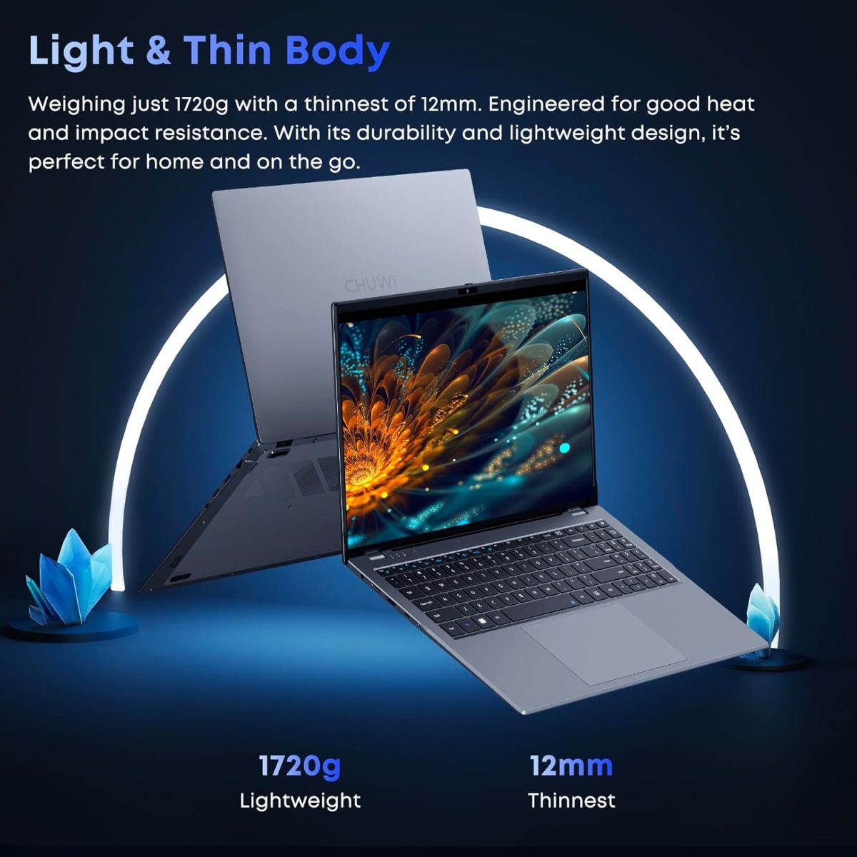 ⁦تشو وي لابتوب جيمي بوك بلس 15.6 انش، 512GB SSD 16GB LPDDR5، انتل N100 (حتى 3.4GHz، TDP 15W)، ويندوز 11، 1TB SSD اكسبند، IPS FHD 1920×1080، HDMI، واي فاي 6، بلوتوث 5.2، USB 3.0، كاميرا ويب⁩ - الصورة ⁦6⁩