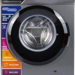 سوبر جينيرال غسالة تحميل امامي 8 كجم بمحرك عاكس SGW8250NLEDS، 1400 دورة في الدقيقة، موفرة للطاقة، فضي، 23 برنامج، ضمان المحرك لمدة 10 سنوات