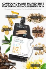 ⁦Liquid Foundation, Hydrating Matte Sunscreen Foundation with SPF 50+ Face Makeup Concealer for Normal to Oily (10ml, Natural White 05)⁩ - الصورة ⁦2⁩
