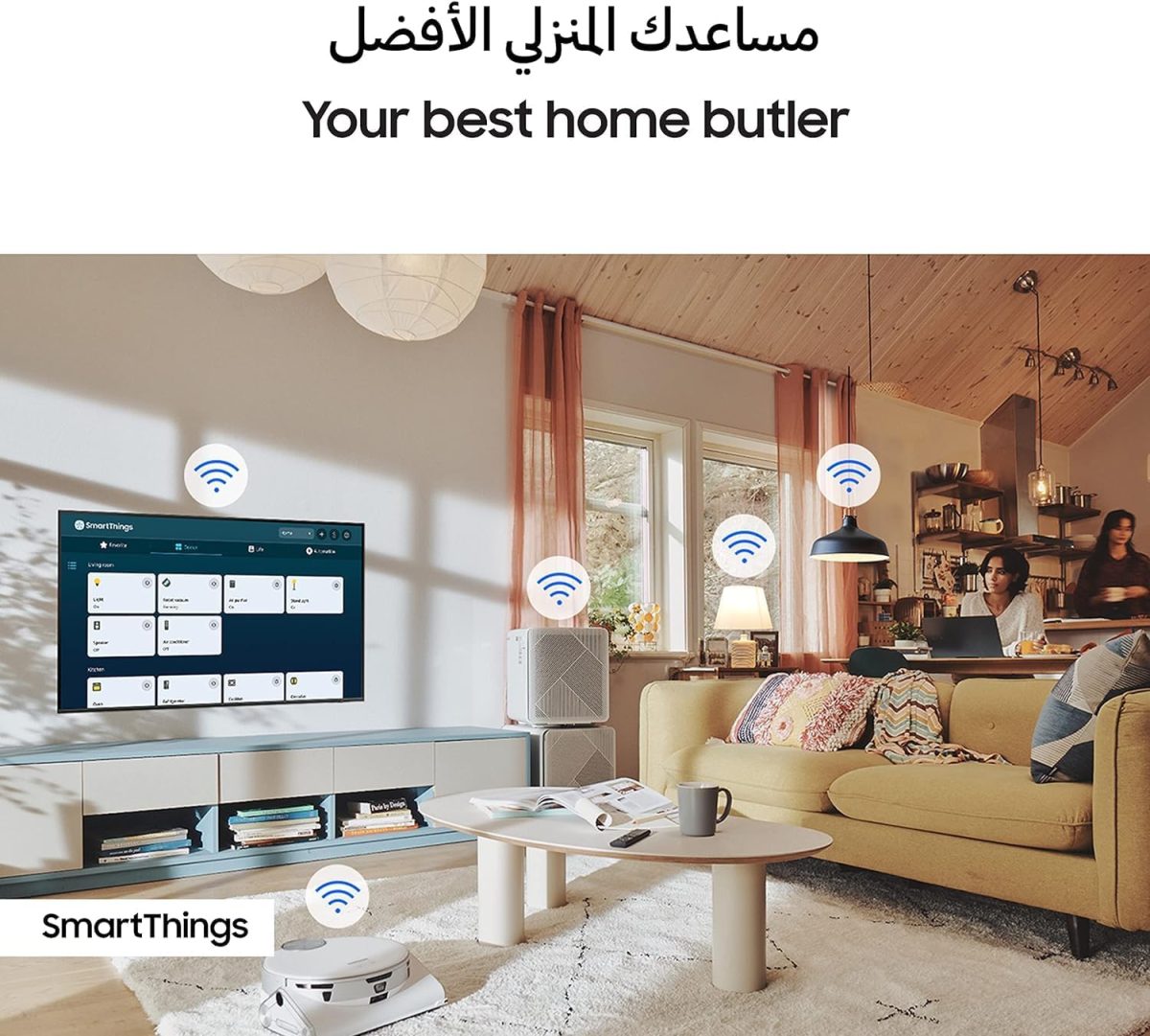 ⁦سامسونج تلفزيون ذكي، CU7000، 55 بوصة، 2023، UA55CU7000 - اصدار عالمي⁩ - الصورة ⁦5⁩