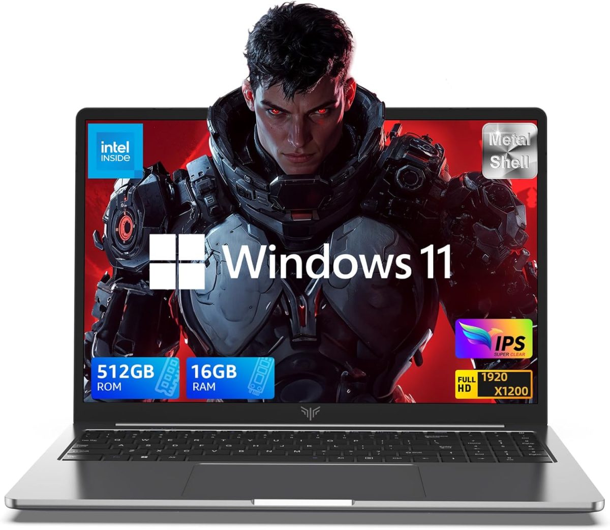 لابتوب من اسيماجيك، 16GB DDR4 512GB SSD 16 انش، ويندوز 11 مع معالج انتل 12 N97 (حتى 3.6GHz)، شاشة FHD 1920P، هيكل معدني، واي فاي 6، USB3.2