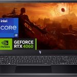 ايسر لابتوب العاب نيترو في 15 15.6 انش FHD IPS 144Hz انتل i9-13900H 32GB DDR5 1TB SSD جيفورس RTX 4060 8GB GDDR6 كيبورد باضاءة خلفية واي فاي 6 ويندوز 11 برو، اسود، مجموعة قاعدة شحن 256GB