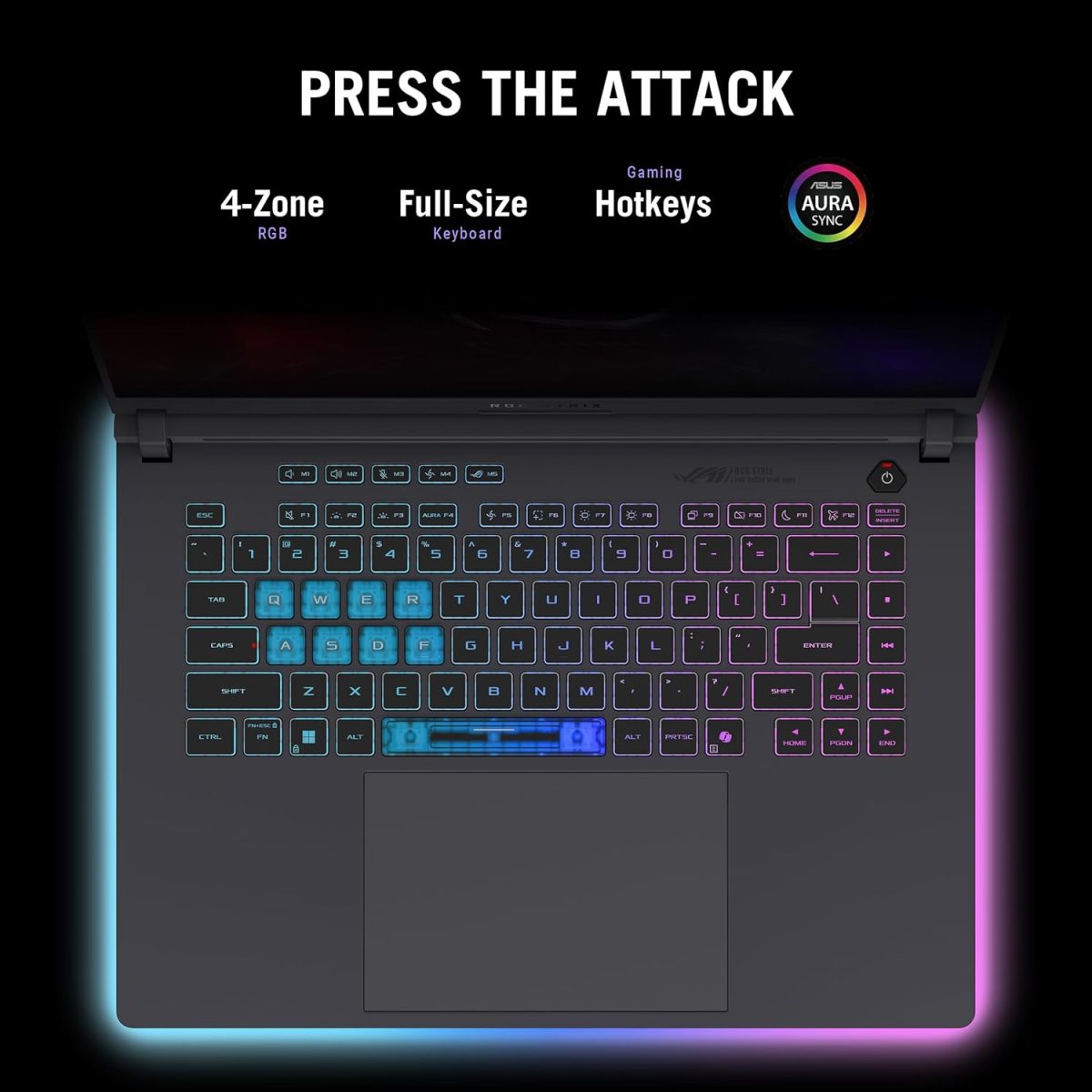 ⁦ASUS ROG Strix G16 (2025) Gaming Laptop, 16” ROG Nebula Display 16:10 2.5K 240Hz/3ms, NVIDIA® GeForce RTX™ 5060 GPU, Intel® Core™ Ultra 9 Processor 275HX, 16GB DDR5, 1TB SSD, Wi-Fi 7, Wind11 Home⁩ - الصورة ⁦8⁩