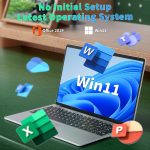 ⁦لابتوب اف اس جون ويندوز 11 برو/اوفيس 2019 بشاشة FHD 17.3 انش ومعالج سيليرون N5095 (حتى 2.9GHz) وDDR4 16GB RAM و512GB SSD وشاشة IPS FHD 1080P وقارئ بصمات وكيبورد باضاءة خلفية ومنفذ HDMI صغير و3 منافذ⁩ - الصورة ⁦7⁩
