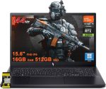 ايسر لابتوب العاب نيترو في 15 15.6 انش FHD IPS 144Hz AMD رايزن 5 7535HS سداسي النواة RAM 16GB SSD 512GB جيفورس RTX 4050 باضاءة خلفية USB-C ويندوز 11 برو مع ملحق اي سي بي