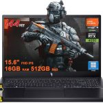 ايسر لابتوب العاب نيترو في 15 15.6 انش FHD IPS 144Hz AMD رايزن 5 7535HS سداسي النواة RAM 16GB SSD 512GB جيفورس RTX 4050 باضاءة خلفية USB-C ويندوز 11 برو مع ملحق اي سي بي