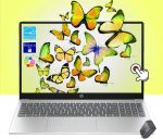 HP لابتوب للاعمال بشاشة لمس 15.6 انش ومعالج i3-1215U سداسي النواة (يتفوق على i5 1135G7) وذاكرة RAM 32GB وSSD 1TB وويندوز 11 برو لون فضي انيق مع شاحن