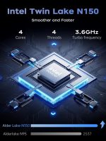 ⁦AOC لابتوب 2025 بمعالج انتل رباعي النواة توين ليك N150 (حتى 3.6GHz) 16GB DDR4 512GB SSD 15.6 انش FHD ويندوز 11 برو، هيكل معدني، نوع C⁩ - الصورة ⁦3⁩