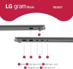 ⁦LG لابتوب جرام بوك خفيف الوزن 15 انش، معالج انتل كور i5-1334U، ويندوز 11 هوم، ذاكرة رام 8 جيجا، 256 جيجا اس اس دي - فضي تيتان⁩ - الصورة ⁦17⁩