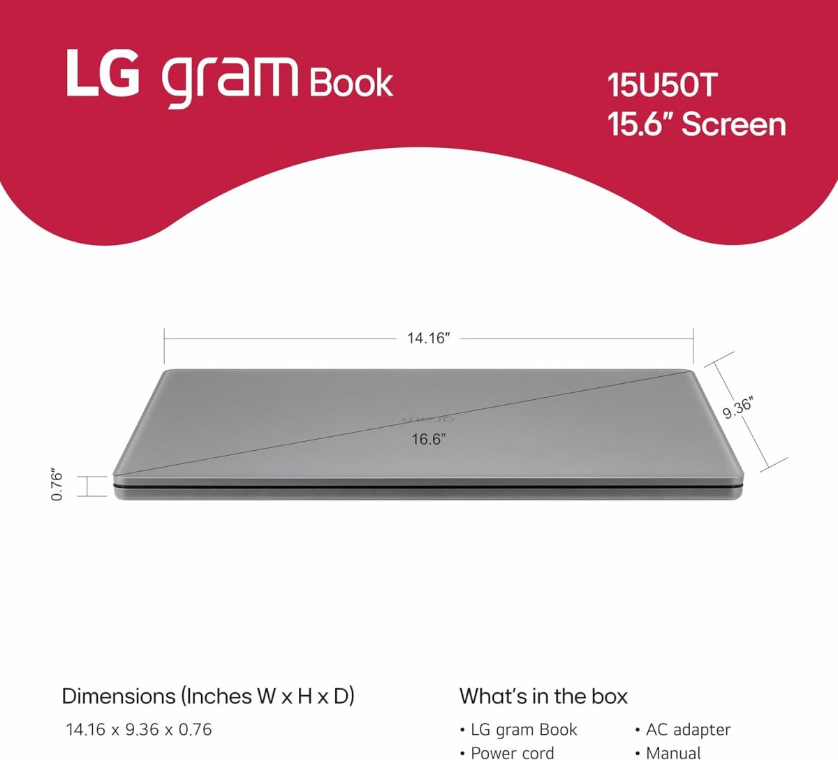 ⁦LG لابتوب جرام بوك خفيف الوزن 15 انش، معالج انتل كور i5-1334U، ويندوز 11 هوم، ذاكرة رام 8 جيجا، 256 جيجا اس اس دي - فضي تيتان⁩ - الصورة ⁦18⁩