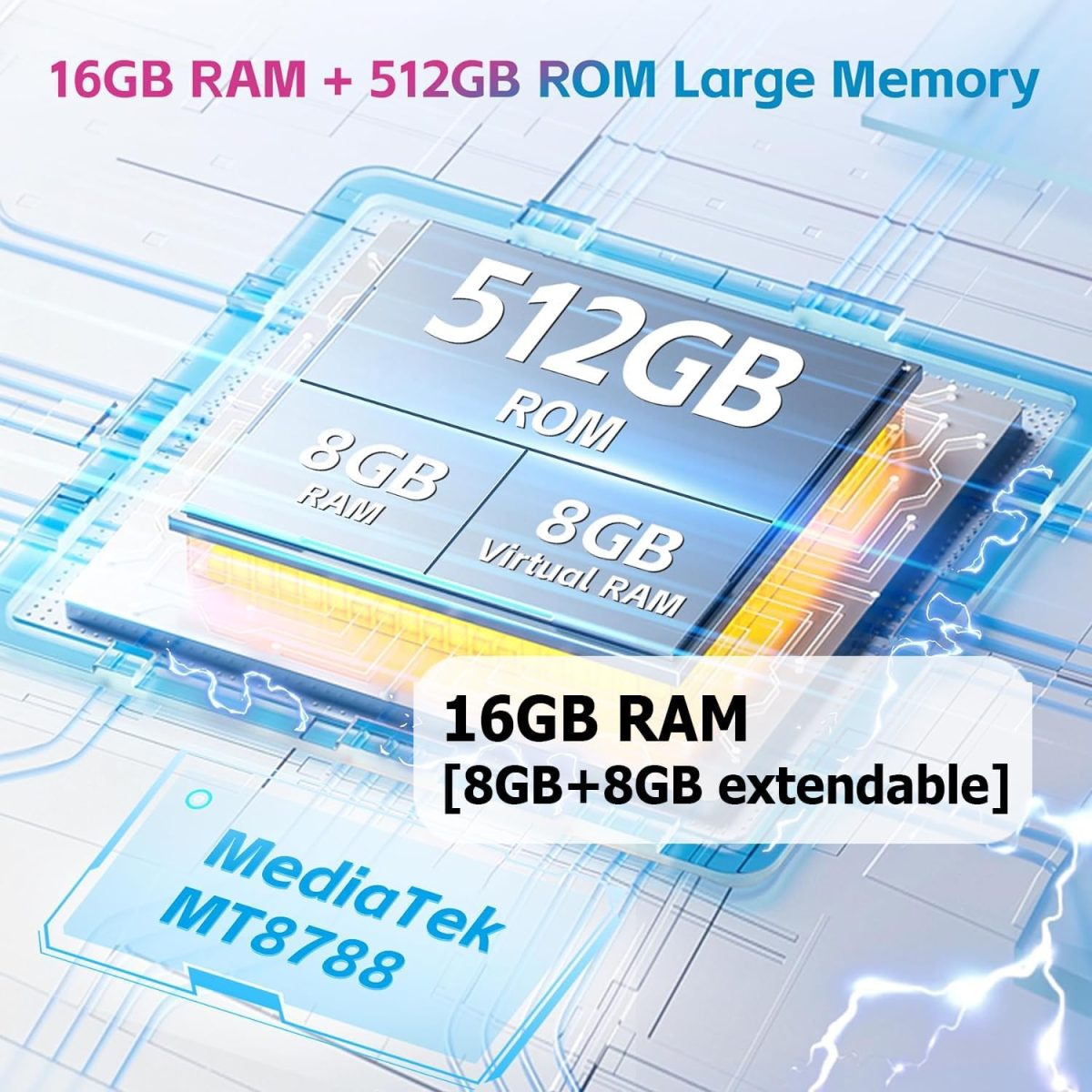 ⁦كوبت هاتف ذكي P80 اندرويد 13 بذاكرة RAM 8GB وروم 512GB وشاشة 6.55 انش FHD+ وبطارية 5200mAh وكاميرا خلفية 48MP وكاميرا امامية 24MP و4G ثنائي شرائح الاتصال وبصمة اصابع/ان اف سي/او تي جي/اصدار عالمي⁩ - الصورة ⁦2⁩