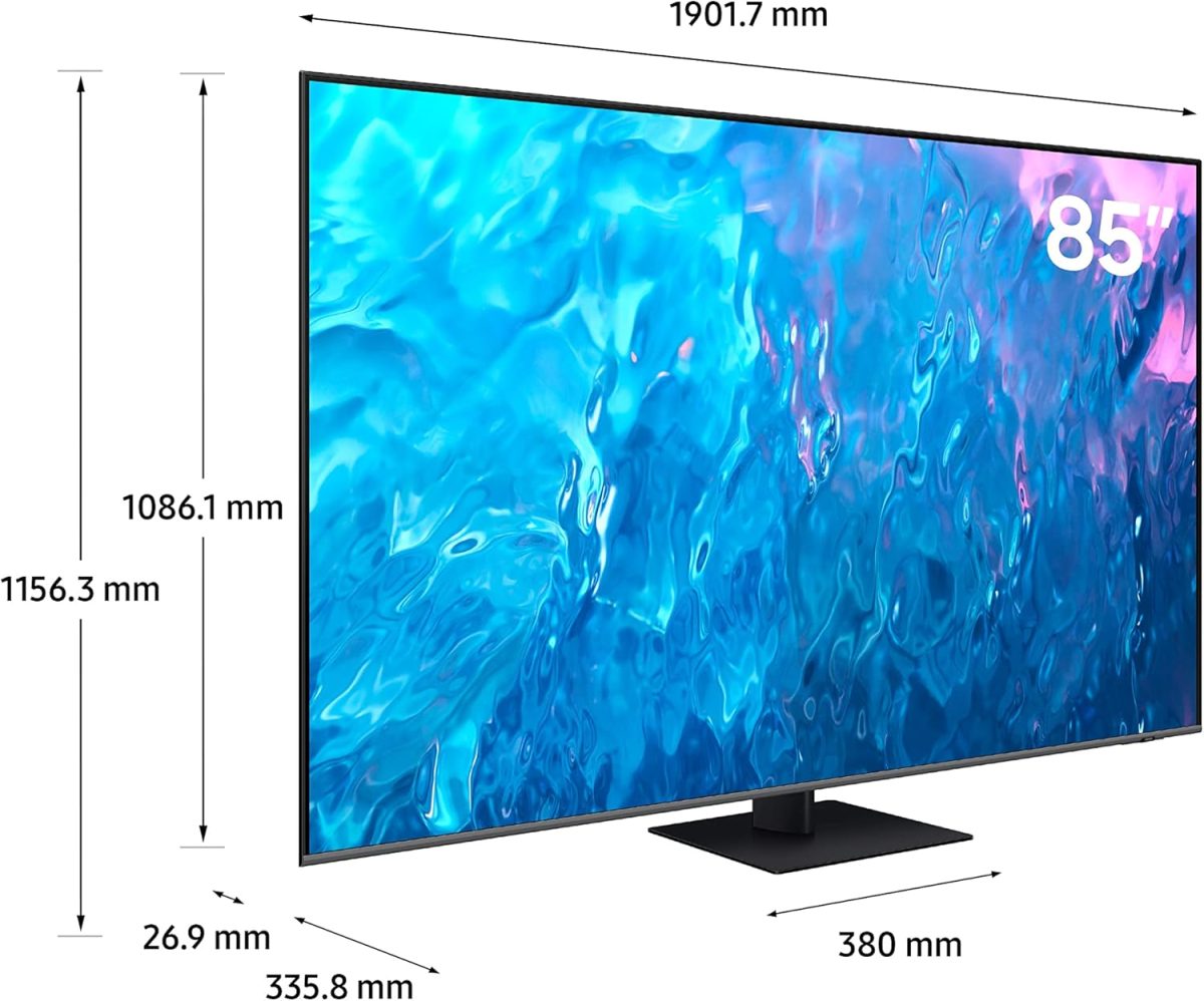 ⁦سامسونج 85 بوصة 4K QLED HDR+ معالج كوانتوم لتعزيز الحركة QA85Q70CAUXZN - ضمان لمدة عام (موديل 2023 - نسخة الامارات العربية المتحدة)⁩ - الصورة ⁦2⁩