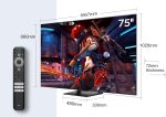 ⁦TCL تلفزيون ذكي 75 بوصة 4K QLED HDR UHD جيم ماستر 2.0 دولبي فيجن اي كيو اتموس HDR 1000 وحدة مضيئة في البكسل اي ماكس محسن 144HZ VRR 75C745 - ضمان لمدة عام (موديل 2023)⁩ - الصورة ⁦3⁩