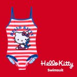 ⁦Sanrio Hello Kitty Girls' Nautical Design One Piece Swimsuit, Children's Swimming, Sizes 3 to 8 Years⁩ - الصورة ⁦3⁩