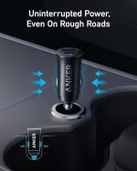 ⁦شاحن سيارة USB-C من انكر بقدرة 30 واط بمنفذين من النوع سي، شاحن سيارة ايفون مع باور اي كيو 3.0 لايفون 16/15/14/13/12 سلسلة سامسونج جالكسي S23/S22/S21 وايباد برو وايربودز وهواوي والمزيد⁩ - الصورة ⁦7⁩