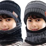 مجموعة قبعات شتوية للرجال والنساء من اكس سبرينج، مجموعة من 3 قطع، قبعة صغيرة شتوية ووشاح وقفازات تعمل باللمس، مجموعة قفازات مبطنة بالصوف السميك والدافئ مناسبة لشاشات اللمس