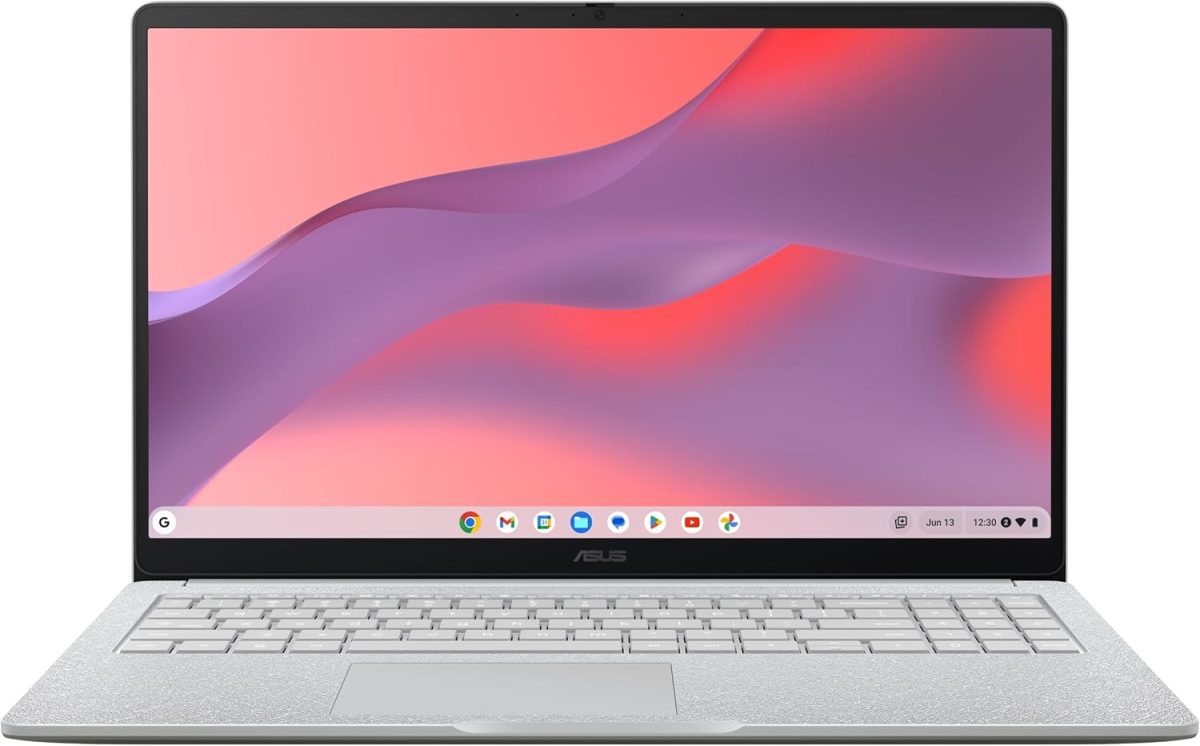 اسس لابتوب كروم بوك CX15، شاشة 15.6 انش FHD مضادة للتوهج، معالج انتل سيليرون N4500، تخزين 128GB، ذاكرة RAM 8GB، كروم او اس، رمادي نقي، CX1505CKA-AS88F-PG