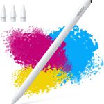 يوجرين قلم ستايلس شحن مغناطيسي 2 في 1 لجهاز ابل ايباد【حساسية الإمالة 】【 النوع C والشحن المغناطيسي 】【 شاشة طاقة بلوتوث 】قلم آيباد ستايلس لرفض راحة اليد لجهاز iPad 2018-2022، Pro، Air، Mini