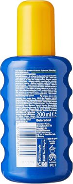 ⁦NIVEA SUN Protect & Moisture Sun Spray SPF 50+ (200ml) Moisturising Suncream Spray with SPF 50+ Advanced Sunscreen Providing Immediate Effective UVA + UVB Protection⁩ - الصورة ⁦2⁩