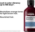 ⁦L'Oréal Professionnel Paris Vitamino Color Spectrum Blue Shampoo - Neutralizes Orange Tones, Enhances Shine & Vibrancy, Maintains Day 1 Color Vibrancy, Hydrates & Strengthens Light Brown Hair 300ml⁩ - الصورة ⁦2⁩