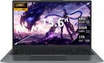 لابتوب 32GB RAM مع 1TB NVMe SSD، معالج انتل N150 رباعي النواة (حتى 3.6GHz)، شاشة 15.6 انش FHD IPS، بطارية 8000mAh، كيبورد باضاءة خلفية، كاميرا ويب للخصوصية، فتح بصمة الاصبع، ويندوز 11 برو