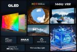 ⁦TCL تلفزيون ذكي 75 بوصة 4K QLED HDR UHD جيم ماستر 2.0 دولبي فيجن اي كيو اتموس HDR 1000 وحدة مضيئة في البكسل اي ماكس محسن 144HZ VRR 75C745 - ضمان لمدة عام (موديل 2023)⁩ - الصورة ⁦5⁩