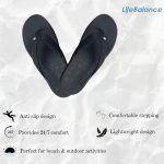 ⁦شبشب لتقويم العظام من لايف بالانس - شبشب فليب فلوب لالتهاب اللفافة الاخمصية والقدم المسطحة - دعم قوس القدم للرجال والنساء - شباشب مريحة (اسود، نظام مقاسات احذية EU للبالغين، ارقام، مقاس M، 42)⁩ - الصورة ⁦4⁩