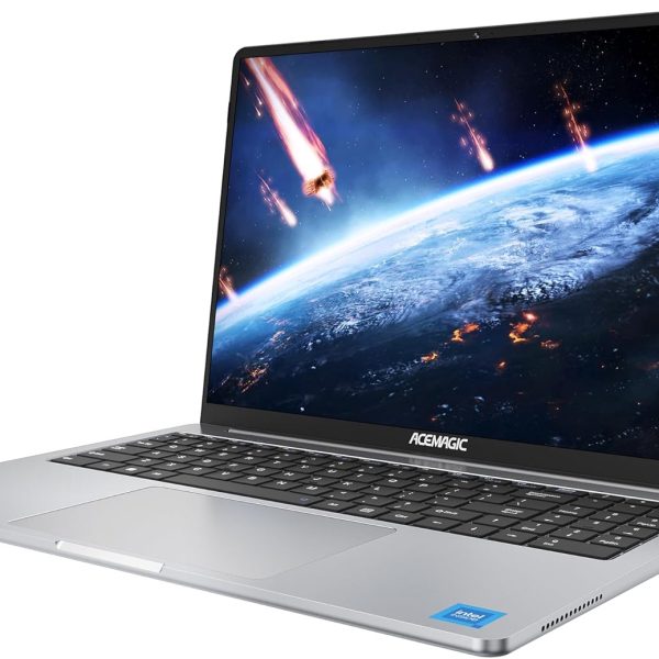 جهاز كمبيوتر محمول من ايسماجيك، 15.6 انش، الدر ليك N-95، 16GB DDR4 512GB SSD، 1920×1080، واي فاي محمول رمادي، BT5.0، 2024 (رمادي)