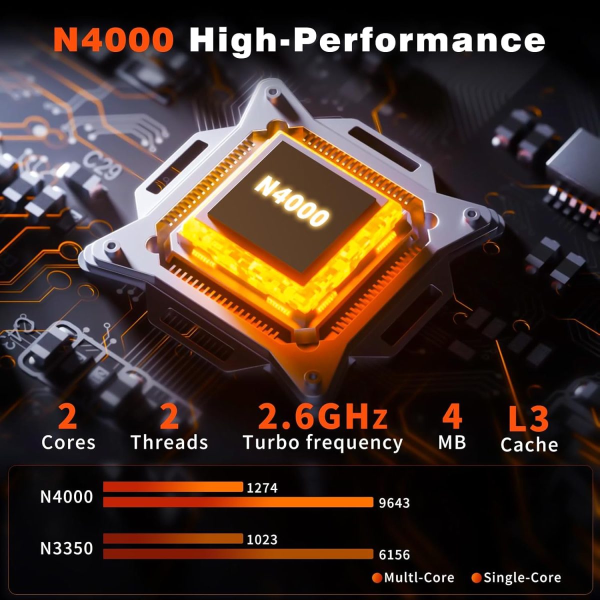 ⁦لابتوب كومنوسال N4000 بشاشة 15.6 انش للطلاب مع ذاكرة RAM 8GB وSSD 256GB ونت بوك خفيف ورفيع وواي فاي 5 وميني HDMI و180 زاوية فتح وبلوتوث 5.0 وUSB 3.0 للطلاب والاعمال⁩ - الصورة ⁦3⁩