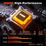 ⁦لابتوب كومنوسال N4000 بشاشة 15.6 انش للطلاب مع ذاكرة RAM 8GB وSSD 256GB ونت بوك خفيف ورفيع وواي فاي 5 وميني HDMI و180 زاوية فتح وبلوتوث 5.0 وUSB 3.0 للطلاب والاعمال⁩ - الصورة ⁦3⁩