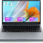لابتوب ان بي في سي اكس اس دي 17 انش، ويندوز 11.8GB RAM 256GB SSD، معالج سيليرون رباعي النواة (حتى 2.9GHz)، شاشة IPS FHD مع نوع C، واي فاي، USB3.0 (17 انش-256G)